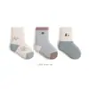 Calcetines para Bebé Invierno Engrosados de Felpa Cálidos Calcetines para Recién Nacido Rayados Florales Unisex Calcetines de Media Pantorrilla para Niños