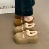 Zapatos Nuevos de Algodón con Suela Gruesa Mocasines Cálidos Forrados de Borrego 2026 Otoño/Invierno Hebilla Zapatos Casuales para Mujer Cómodos de Moda
