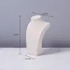 Suporte de Exibição de Colar de Veludo Manequim Suporte de Joias Forma de Pescoço para Colar Props de Balcão Rack de Colares