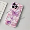 Capa de celular estilo suave com borboleta roxa e flor de cerejeira, adequada para vários modelos de telefone, perfeita para a temporada de volta às aulas, qualidade de exportação e oferece proteção contra quedas com uma concha protetora de PC