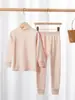 Conjunto de pijama térmico infantil outono e inverno roupas de outono calça comprida crianças estudantes algodão roupa de casa escovada atacado