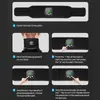 Cinturón de Tecnología Negra Perezosa para Fortalecer el Abdomen, Tensar el Abdomen y Embellecer la Cintura, Instrumento Inteligente de Fitness Deportivo, Parche Fortalecedor Abdominal y Instrumento para Eliminar Grasa para el Hogar y Exteriores