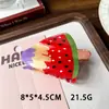Pinza para el cabello con forma de helado de fruta de verano, Pinza de tiburón para niña dulce, Pasador de acrílico creativo para la parte posterior de la cabeza