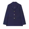 Blazer Feminino Moderno Estilo Europeu e Americano Transfronteiriço Z 2026 7069788 + Calça de Pernas Largas 1993788