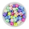 10-16mm Acrílico Furo Grande Contas Redondas Contas Soltas Material para Miçangas Artesanato Contas Redondas Pulseira Acessórios de Joias DIY