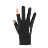 Guantes de sol de verano para montar hombres dos dedos expuestos medio dedo pesca Luya fitness al aire libre dedos abiertos outlet de fábrica