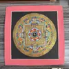 Mandala Pintado a Mano Tibetano Nepalí Dorado Caliente Tamaño 26*26 Núcleo de Tarjeta