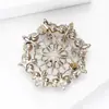 Broche de Girasol Popular de Aleación Exquisita y Sencilla con Pedrería Joyería Popular Pin de Ramillete Colorido Versátil