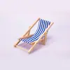 1:12 Muñecas de Escena de Playa junto al Mar para Exteriores Modelo Artificial [Silla de Playa Casual/4 Colores] Plegable