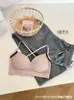 Camisola Sexy Sem Costura Desejo Puro Menina Quente Costas Nuas Lingerie Sexy Cruzada nas Costas Integrada Roupa Íntima Feminina com Cor Contrastante