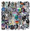 50 piezas de pegatinas de grafiti de dibujos animados de astronauta espacial NASA cohete Luna, pegatinas impermeables para decoración de coche y equipaje