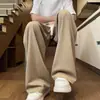 Pantalones casuales rectos de caída caqui para hombre 2026 Primavera/Verano estilo fino marca de moda pantalones de seda de hielo holgados pierna ancha pantalones largos