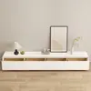 2025 Nuevo Mueble de TV Combinado con Mesa de Café Moderno Sencillo Sala de Estar Hogar Estilo Crema Mueble de TV de Madera Maciza de Pie