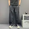 Calça Casual Listrada com Cadarço Estilo Old Money Vintage para Homens e Mulheres, Perna Larga Linha A Reta Calças Casuais, Marca Tendência