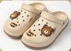 Temperamento Lindo Oso Dibujos Animados Zapatos con Agujeros Antideslizantes para Interior y Exterior para Parejas Zapatos de Playa Deportivos para Viaje Foto Sandalias