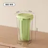 Contenedores de Almacenamiento Sellados de Grado Alimenticio con Compartimentos, Frascos de Plástico Transparente para Almacenamiento en Cocina para Especias, Frijoles y Granos