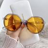 Nuevas gafas de sol de moda de estilo coreano ins de montura grande Tendencia popular en internet Personalizadas Sencillas de calle para mujer Venta al por mayor de gafas de sol