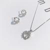 Corea del Sur Dongdaemun Plata Esterlina s925 Hoja Flor Zircón Collar Femenino ins Moda Simple Femenino Corazón Cadena Clavícula