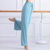 Pantalones de Danza Modales Sueltos Rectos Otoño Ropa de Práctica Danza Clásica Pantalones de Pierna Ancha Look Adelgazante Pantalones de Danza Moderna Drapeados