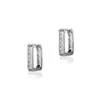 Pendientes Cuadrados de Circonita de Lujo Ligero Transfronterizos, Estilo de Moda Europeo y Americano, Pendientes Simples y de Alta Gama, Tachuelas Versátiles de Nicho