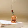 Lanyuexuan Ciprés Doce Signos del Zodíaco Tallado a Mano Versión Q Figura de Madera Adorno para la Buena Suerte en el Año de Nacimiento, Artesanía de Madera Maciza Regalo