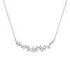 Collar de Sonrisa Flor Glicina Plata Pura S999 Nueva 2025 Nicho Colgante de Alta Gama Cadena Clavicular Zircón Mujer Venta al por Mayor