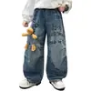 Ropa de Otoño para Niños Pantalones de Mezclilla 2026 Nuevo Estilo Pantalones Largos Niños Medianos y Grandes Estilo Primavera y Otoño Moda para Niños Pantalones de Pierna Recta Atractivos Modernos