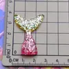 Pinza para el Pelo de Sirena Cola de Pez Degradado de Lentejuelas Goma para el Pelo Encanto para Zapatos Imán para Nevera Accesorios de Resina Pegamento Cremoso DIY