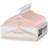 Percha de ropa de plástico antideslizante flocado, percha de ropa de terciopelo sin costuras, 45 cm, almacenamiento y acabado, tienda de ropa, percha de ropa, fábrica al por mayor