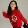 Suéter Rojo Grande Nuevo para Bebé Otoño e Invierno 2023, Suéter Tejido para Niños con Cuello Redondo de Dibujos Animados, Suéter Rojo Festivo para el Festival de Primavera