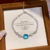 Pulseira com Pingente Redondo de Estrela de Zircônia Super Brilhante Design de Senso de Nicho Exquisita Pulseira Leve Luxo Sensação de Alto Padrão Acessórios de Joias para Mãos