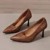 Zapatos de Salón Simples de Punta Fina para Primavera y Otoño, Zapatos de Boca Baja, Tacones Altos Delgados, Tallas Grandes 40-45, Zapatos Amazon