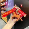 Chaveiro de Ano Novo 2026 Fique Rico Criativo Desenho Animado Cavalo do Zodíaco Pingente de Chave Pingente de Bolsa Pequeno Presente