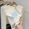 Camada base redonda para meninas, uma camiseta de manga comprida super fofa e casual para outono e inverno, perfeita como camada interna para crianças mais velhas, proporcionando calor
