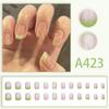 Usando Unha Unha Mistura Unhas Francesas ins Aurora Removível Fake Nail Bow Frosted Ice Clear