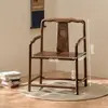 Nueva Silla Redonda de Madera Maciza Estilo Chino Silla de Té para Sala de Té Zen Silla de Gran Tutor de Madera de Fresno Silla Circular Sencilla Casual Silla de Estudio Sillón