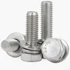 Suministro Directo de Fábrica de Tornillos Combinados Hexagonales Exteriores Acero Inoxidable 304 Arandela Plana de Resorte Hexagonal Combinación Tornillos Combinados M3-M12