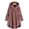 Venta Caliente Transfronteriza Invierno 2025 Bestseller de Amazon eBay Abrigo con Estampado de Leopardo Ropa para Mujer Europeo y Americano Botón Color Sólido Abrigo con Capucha
