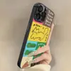 Ilustración de Gato Adecuada para Apple 16Promax Elegante 15 Nuevo Estilo 14 Funda para Teléfono Móvil Iphone13 Espejo Creativo 12