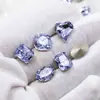 Pedras de Strass Roxo Lavanda para Nail Art Strass Irregulares com Base Pontiaguda Acessórios para Joias DIY Tendência Xiaohongshu Strass para Unhas Usáveis
