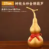 Adornos de Calabaza Mate Color Cobre al por Mayor, Adornos de Calabaza de Latón de Boca Abierta, Adornos de Calabaza Dorada con Cabezas tipo Rama, Decoración para el Hogar, Envío Directo de una Pieza