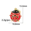 Amazon Colorido Desenho Animado Joaninha Sete Estrelas Panda Vermelho Gota de Óleo Pingente Colar Pulseira Brincos Joias DIY Pingente
