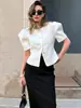 Camisa Versátil de Manga Corta para Viajes Diarios 2026, Estilo Europeo y Americano Transfronterizo, Elegante Top Cárdigan Pequeño Chanel