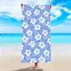 Toalla de Playa Floral Sencilla, Toalla de Baño Absorbente de Microfibra de Secado Rápido, Toalla de Playa, Moda Hibisco Toalla Suave