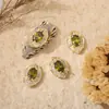 Manicura de Lujo Japonesa Diamante Colorido Circonia Esmeralda Super Brillante Huevo de Paloma Diamante Ovalado Uña Portátil Acabado Diamante Wholesale