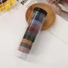 Gomas de Cabello de Ponytail Lisas de Colores en Lata, Alta Elasticidad, Bandas de Goma No Dañinas, Bandas para el Cabello para Mujeres, Venta al por Mayor desde el Fabricante