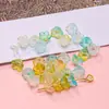 Cuentas de Flor de Muguete con Puntos Dorados Degradados de Acrílico Cuentas Sueltas Accesorios para Joyería DIY Base de Flor Hecha a Mano Materiales para Collares Pendientes