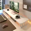 Suporte Elevador de Computador Estendido para Monitor de Mesa, Base com Ajuste de Altura, Suporte de Rack de Armazenamento de Tela para Mesa de Escritório