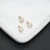 Acessórios de Joias de Zircônia Mais Vendidos no Exterior, Acessórios para Sapatos e Roupas em Liga Metálica Cravejados com Diamantes em Formato de Coração, Pingentes para Pulseiras e Colares DIY