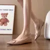Zapatos de Noche Elegantes de Estilo Francés para Mujer 2026 Verano Nuevo Color Nude con Aumento Interno de Altura de 5CM y Punta Fina